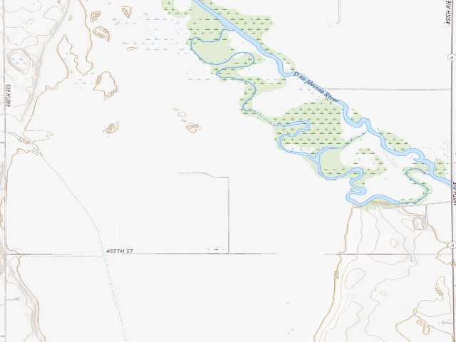 USGS topographic map of West Fork WMA