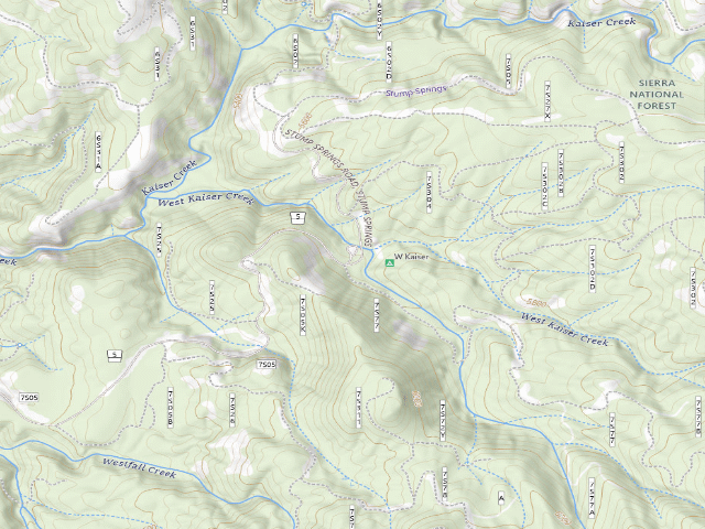 USGS topographic map of West Kaiser Campground