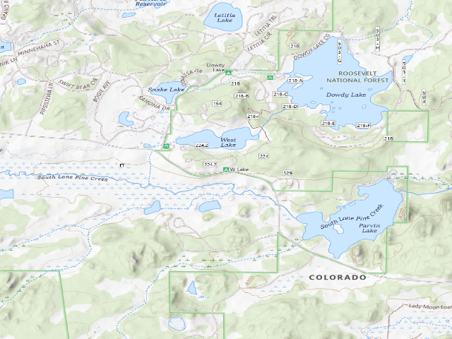 USGS topographic map of West Lake
