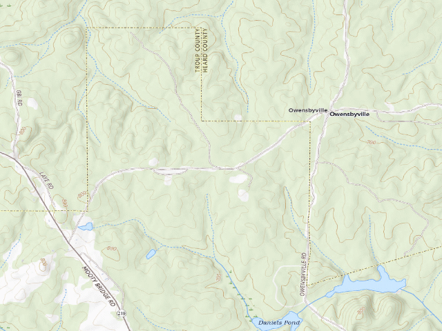 USGS topographic map of West Point WMA - Campground 1