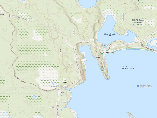 USGS topographic map of West Seelye Bay  Campground