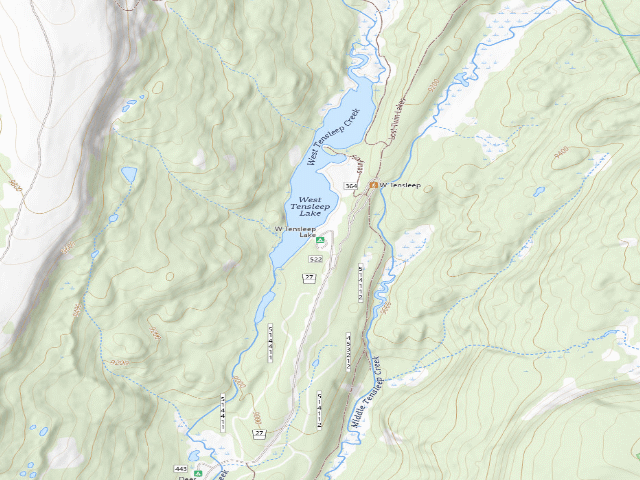 USGS topographic map of West Tensleep Lake