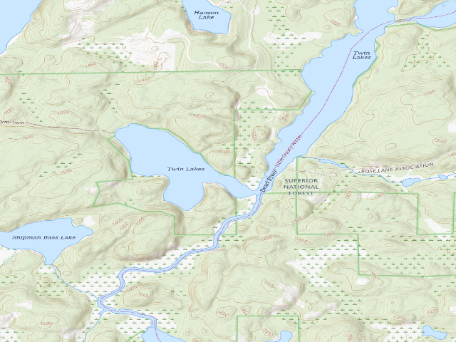 USGS topographic map of West Twin Lake Site 2