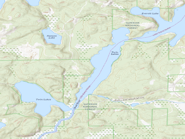 USGS topographic map of West Twin Lake Site 3