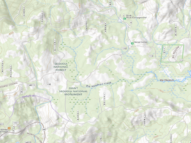 USGS topographic map of Western Big Meadow Road
