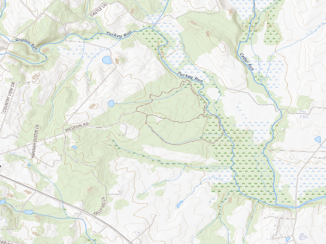 USGS topographic map of Weston WMA