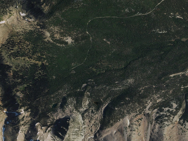 Aerial image of Wheeler Peak Campground