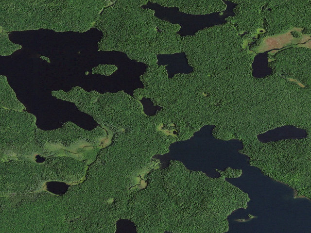 Aerial image of Whipple Pond Campsite (Saint Regis Canoe Area)