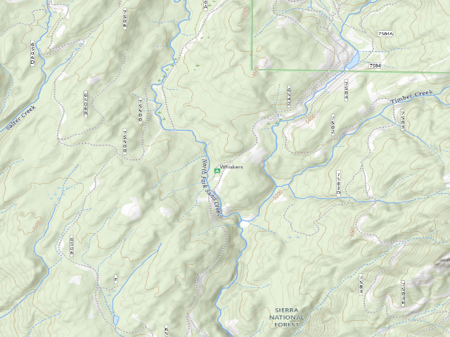 USGS topographic map of Whiskers