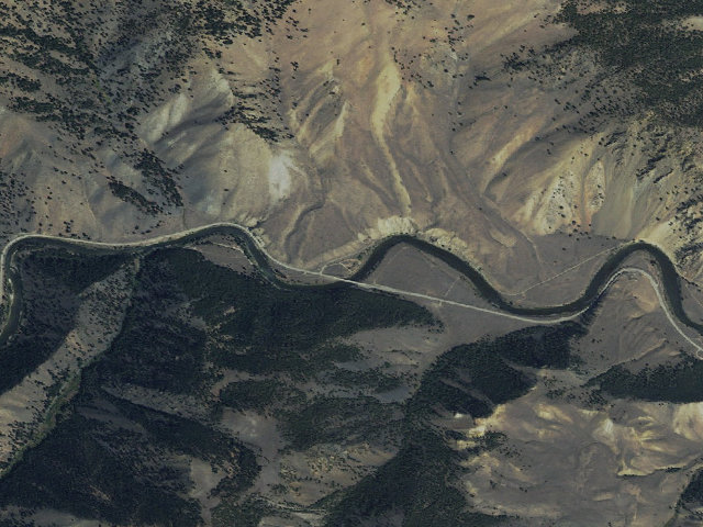 Aerial image of Whiskey Flat Campground