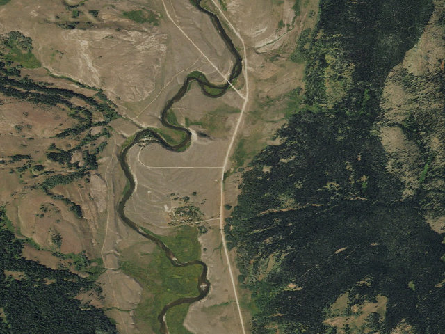 Aerial image of Whiskey Grove Campground