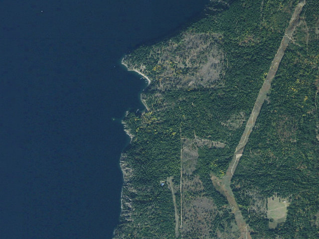 Aerial image of Whiskey Rock Bay Day Use