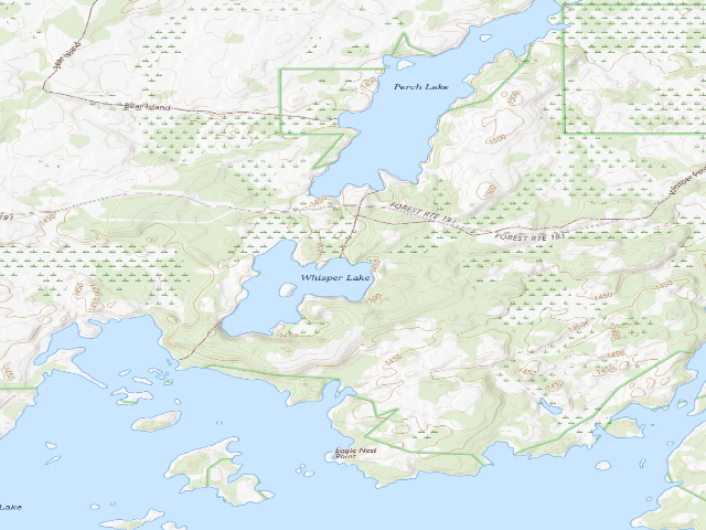 USGS topographic map of Whisper Lake Site 1