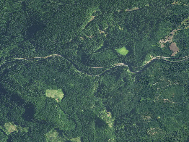 Aerial image of Whispering Falls