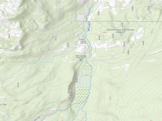 USGS topographic map of Whispering Pine Horse Camp