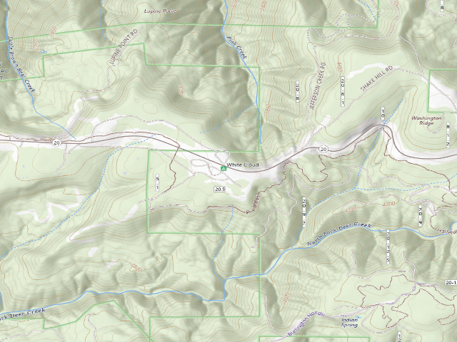 USGS topographic map of White Cloud