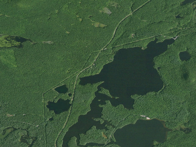 Aerial image of White Fathers Church Campsite (Debar Mountain Wild Forest)