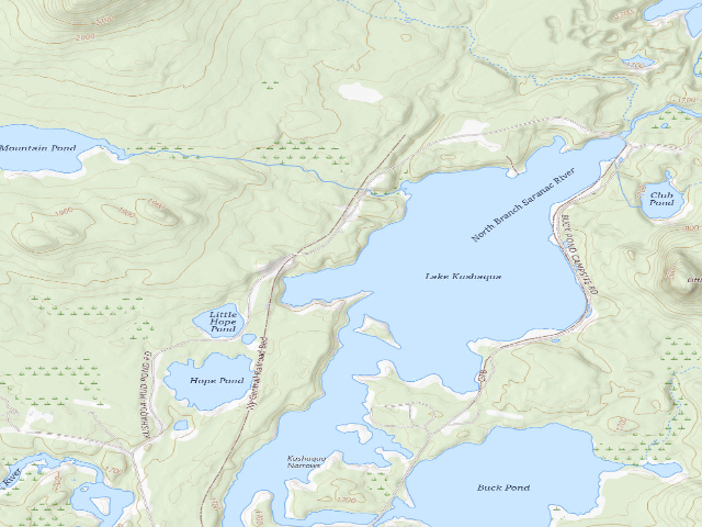 USGS topographic map of White Fathers Church Campsite (Debar Mountain Wild Forest)