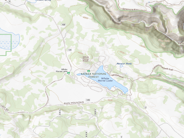 USGS topographic map of White Horse Lake Campground