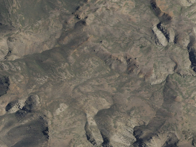 Aerial image of White Knob Mountains Wilderness Study Area