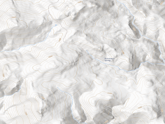 USGS topographic map of White Knob Mountains Wilderness Study Area