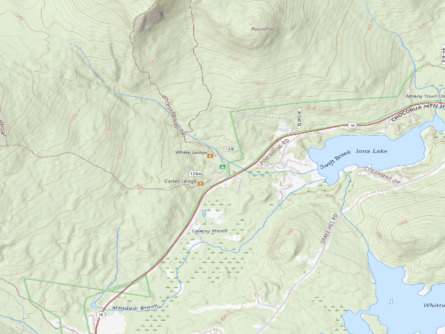 USGS topographic map of White Ledge