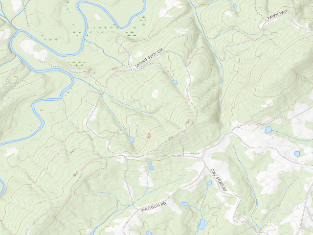 USGS topographic map of White Oak Mountain WMA