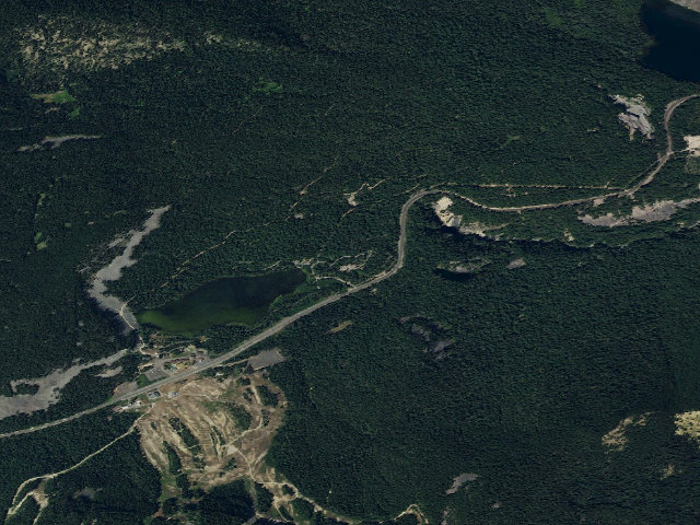 Aerial image of White Pass Horse Camp