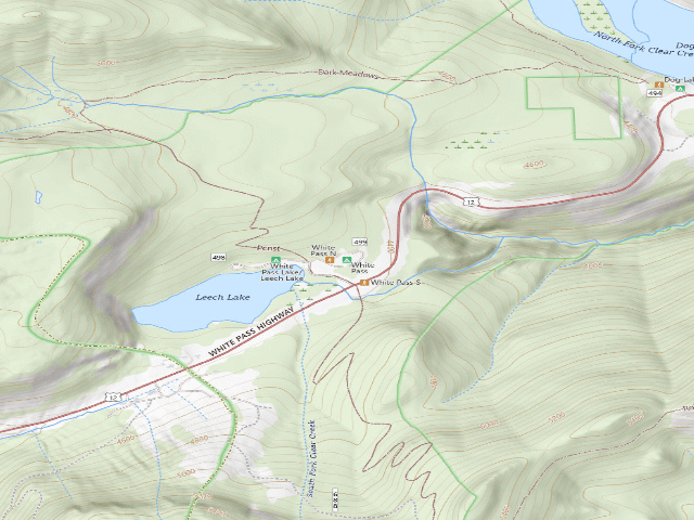 USGS topographic map of White Pass Horse Camp