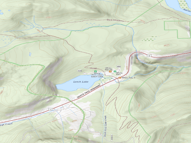 USGS topographic map of White Pass (Leech Lake) Campground