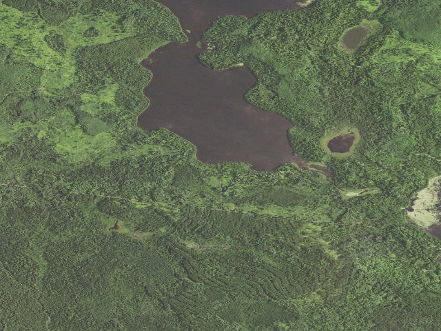 Aerial image of White Pine Lake Rustic Campground