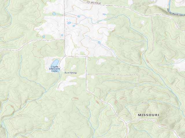 USGS topographic map of White Ranch Conservation Area