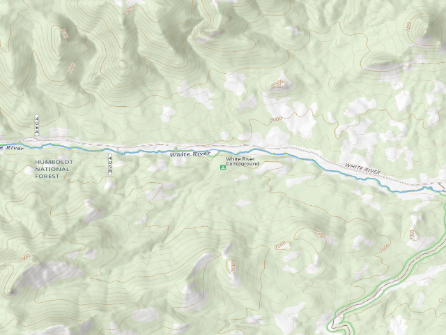 USGS topographic map of White River Campground
