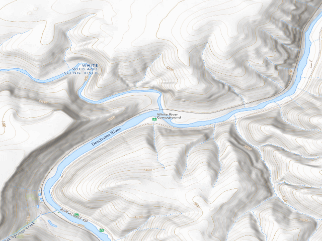 USGS topographic map of White River Campground