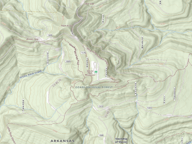USGS topographic map of White Rock Cg