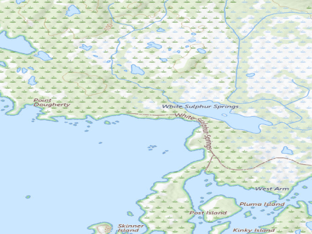 USGS topographic map of White Sulphur Springs Dispersed Camping Area