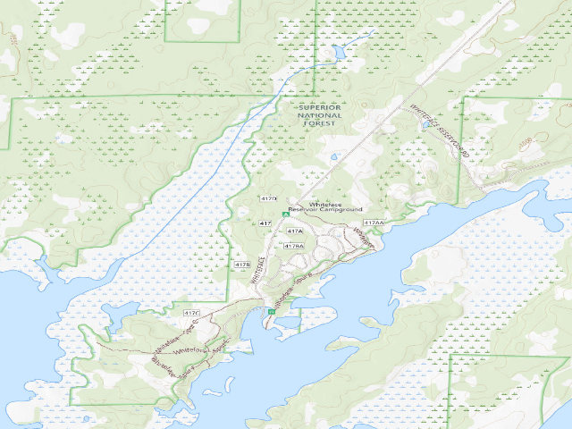 USGS topographic map of Whiteface Reservoir Campground