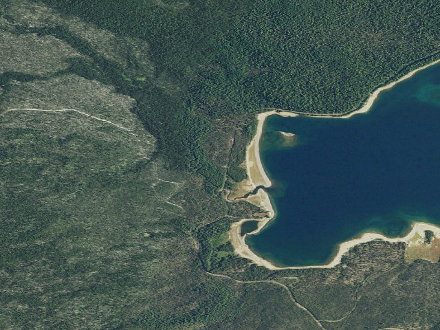Aerial image of Whitefish Horse Camp