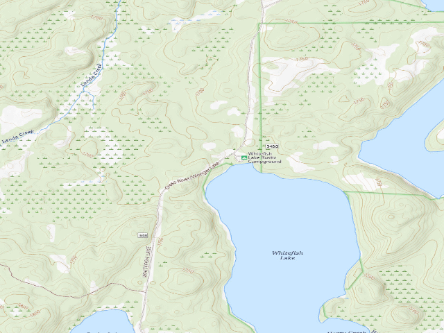 USGS topographic map of Whitefish Lake Site 3
