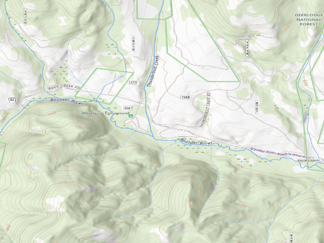 USGS topographic map of Whitehouse Campground