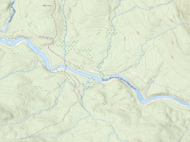 USGS topographic map of Whitehouse Campsite #3 (Silver Lake Wilderness)
