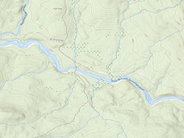 USGS topographic map of Whitehouse Campsite #5 (Silver Lake Wilderness)
