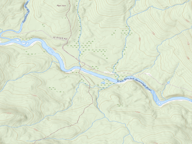 USGS topographic map of Whitehouse Campsite #6 (Silver Lake Wilderness)