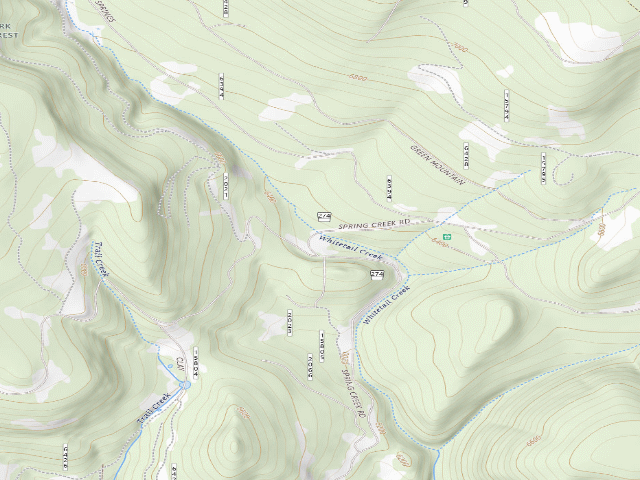 USGS topographic map of Whitetail Camp Campground