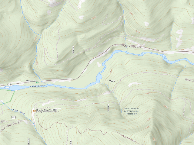 USGS topographic map of Whitetail Meadows