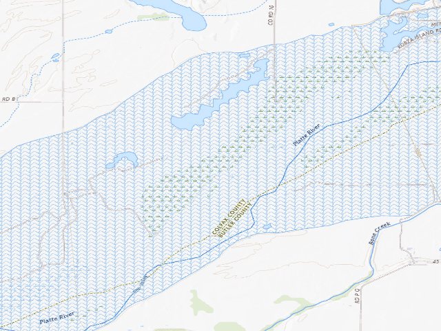 USGS topographic map of Whitetail WMA