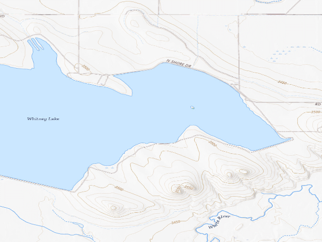USGS topographic map of Whitney Inlet WMA