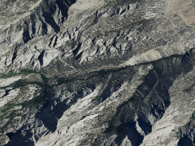 Aerial image of Whitney Portal Campground
