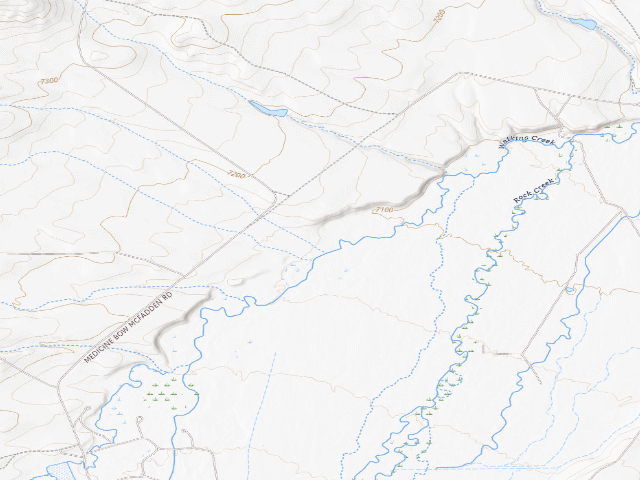 USGS topographic map of Wick Brothers/Beumee WHMA — Watkins Creek Camping Area