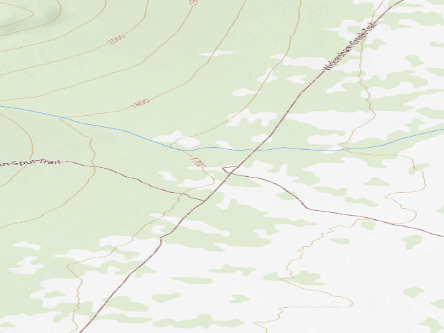 USGS topographic map of Wickersham Creek Trail Shelter (White Mountains NRA)